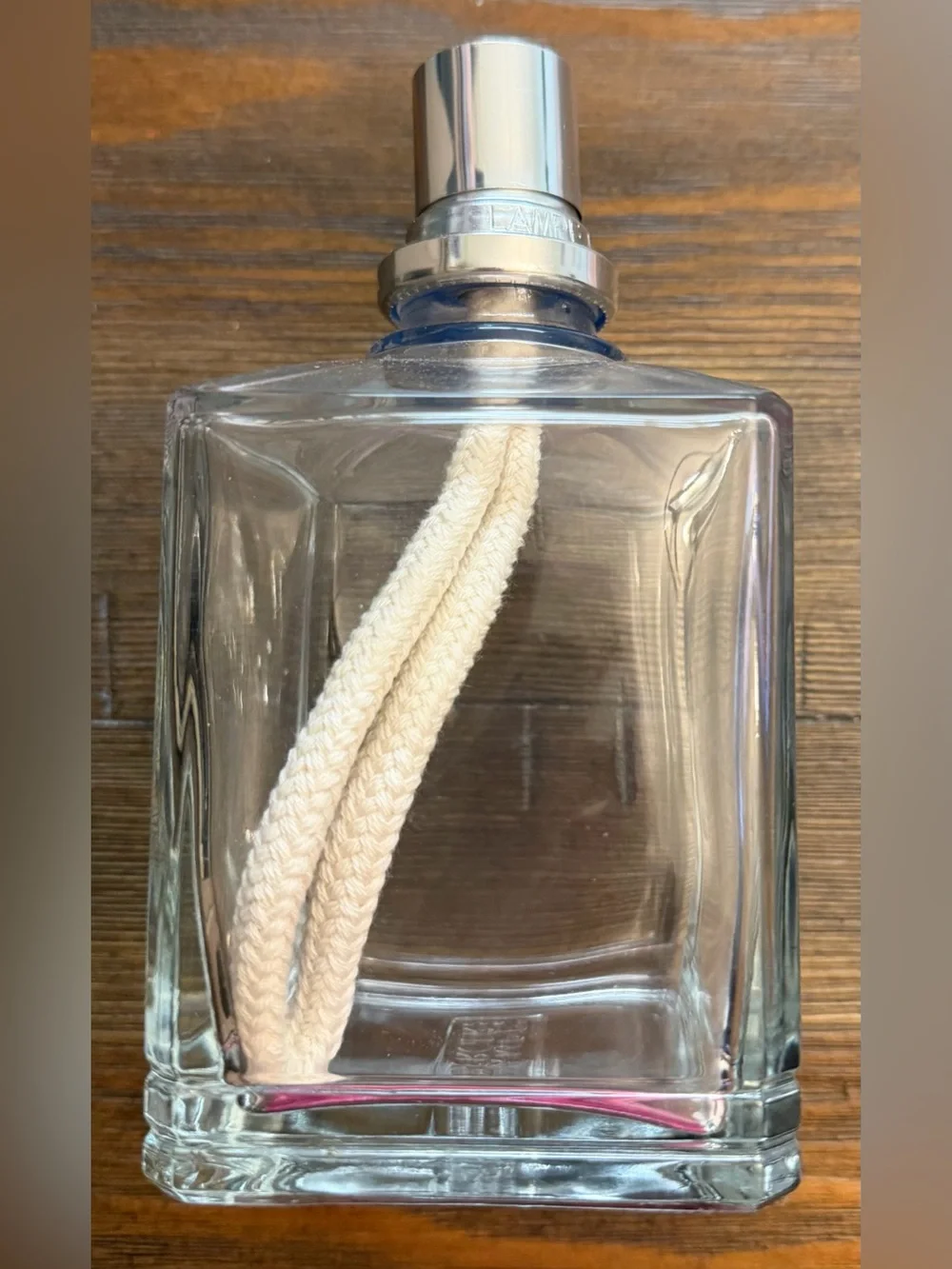 Lamp Berger Clear Glass Reed Diffuser Bottle with Cream Braided Wick New cond